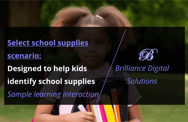 Kids Select school Supplies Scenario